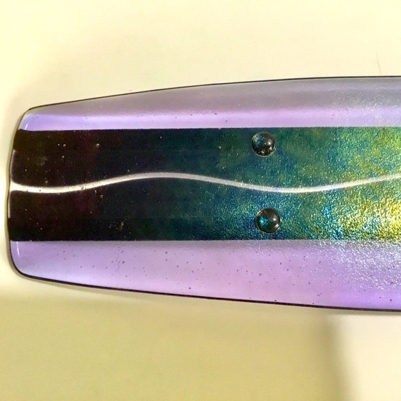 Handmade Chris Paulson art glass tray - Picture 8 of 12